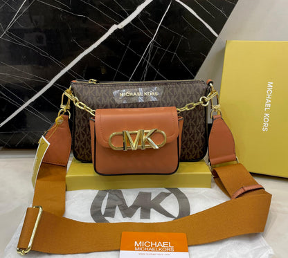 Michael Kors MK Logo Multi-Pouch Crossbody Bag