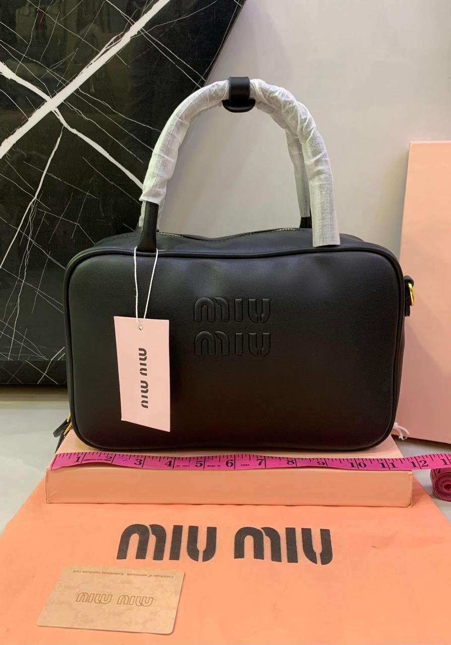 Miu Miu Embossed Logo Top-Handle Shoulder Bag