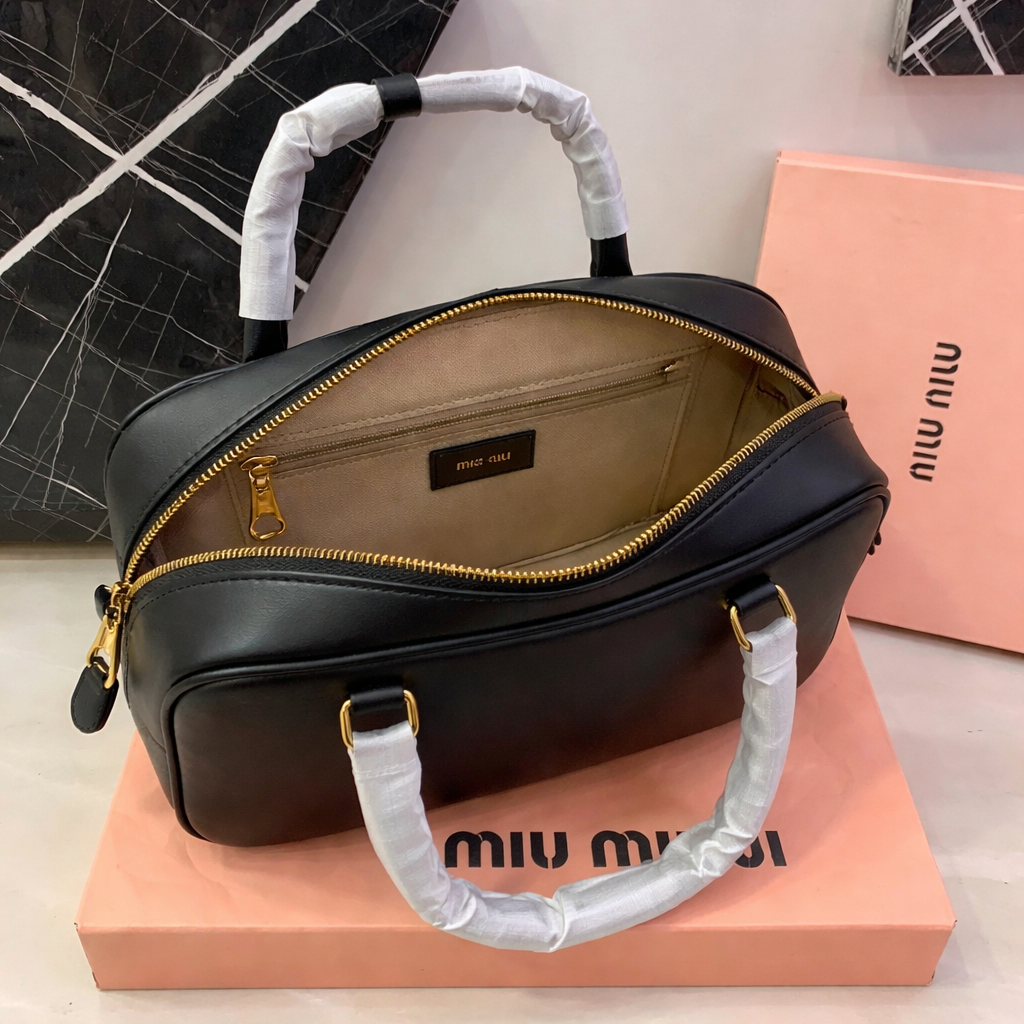 Miu Miu Embossed Logo Top-Handle Shoulder Bag