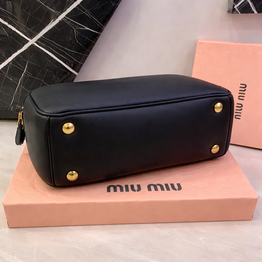 Miu Miu Embossed Logo Top-Handle Shoulder Bag