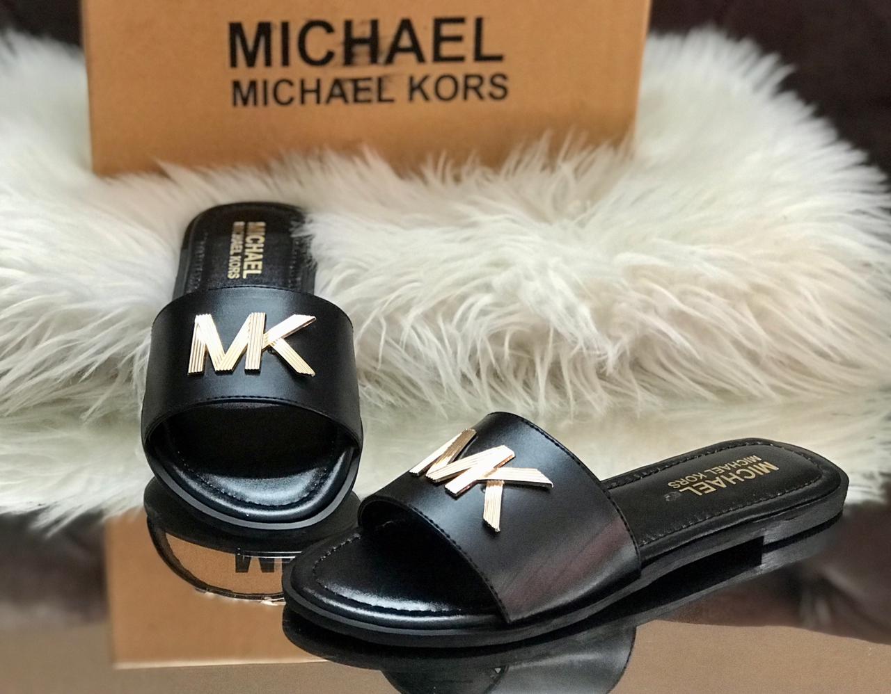 Michael Kors MK Logo Slide Sandals