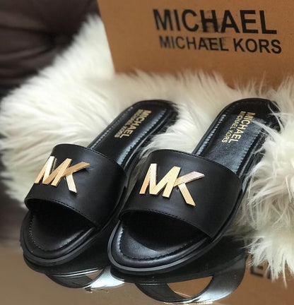 Michael Kors MK Logo Slide Sandals