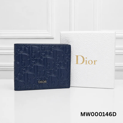 Dior Oblique Embossed Leather Bifold Wallet