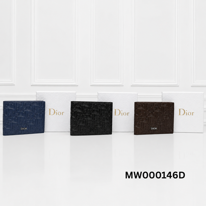 Dior Oblique Embossed Leather Bifold Wallet