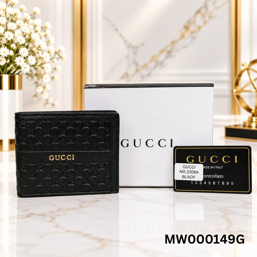 Gucci Micro GG Embossed Bifold Wallet