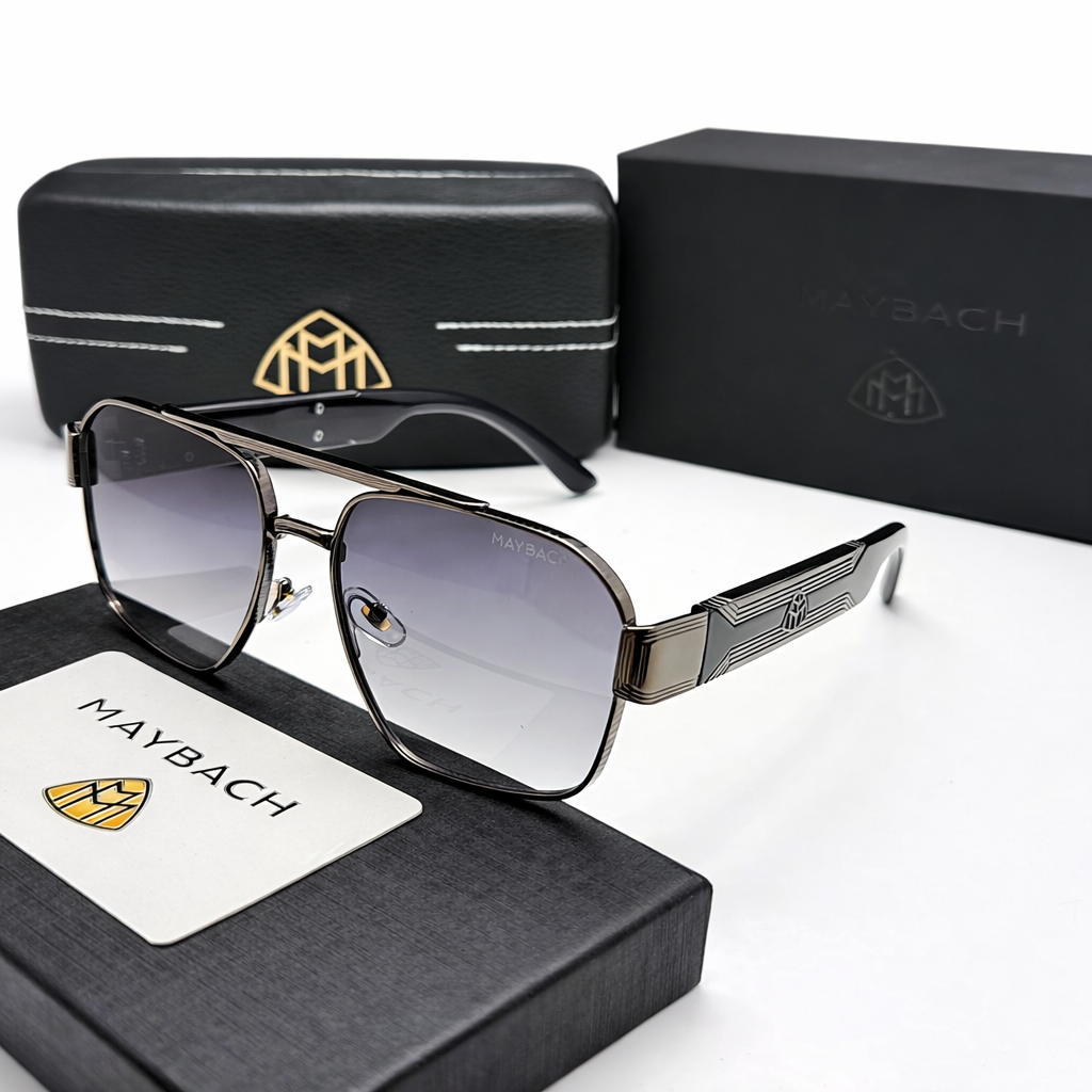 Maybach-Inspired Luxury Aviator Metal Frame Sunglasses
