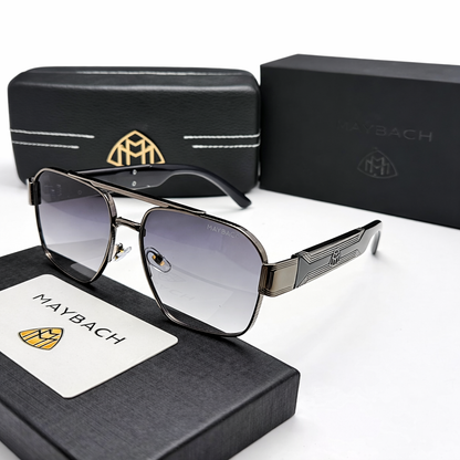 Maybach-Inspired Luxury Aviator Metal Frame Sunglasses