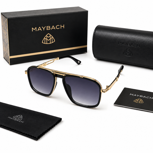 Maybach Luxury Square Aviator Sunglasses