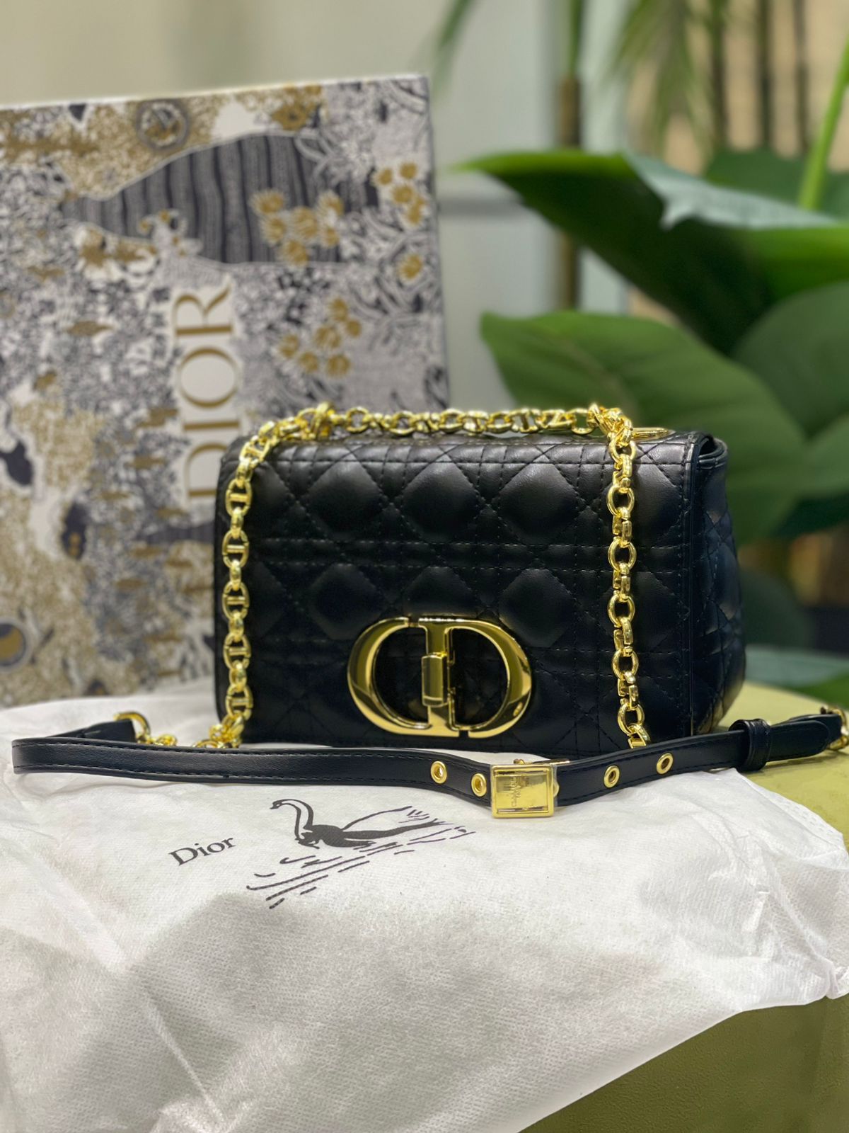 Dior Caro Medium Flap Bag (Cannage Quilted)