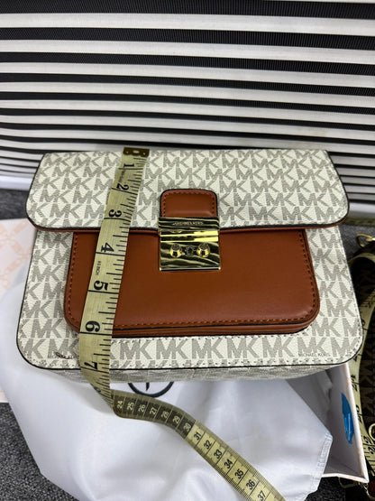 Michael Kors Monogram Canvas Flap Crossbody Bag