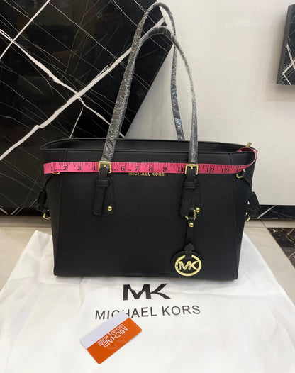 Michael Kors Charlotte Large Saffiano Leather Top-Zip Tote Bag
