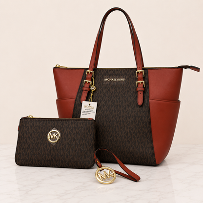 Michael Kors Charlotte Large Top-Zip Tote Bag