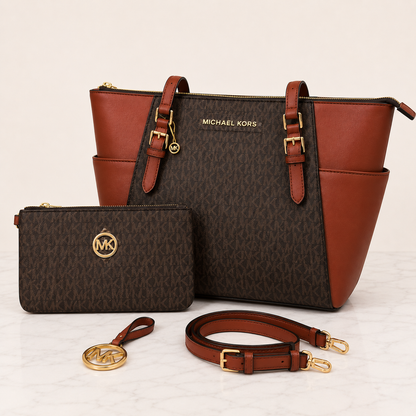 Michael Kors Charlotte Large Top-Zip Tote Bag