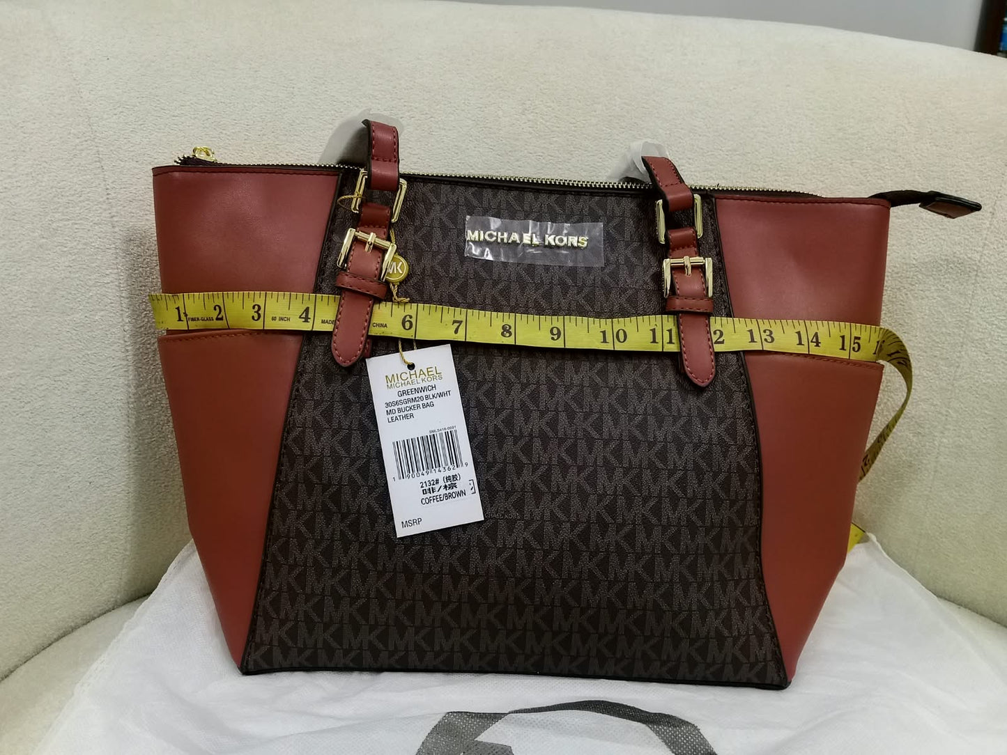 Michael Kors Charlotte Large Top-Zip Tote Bag