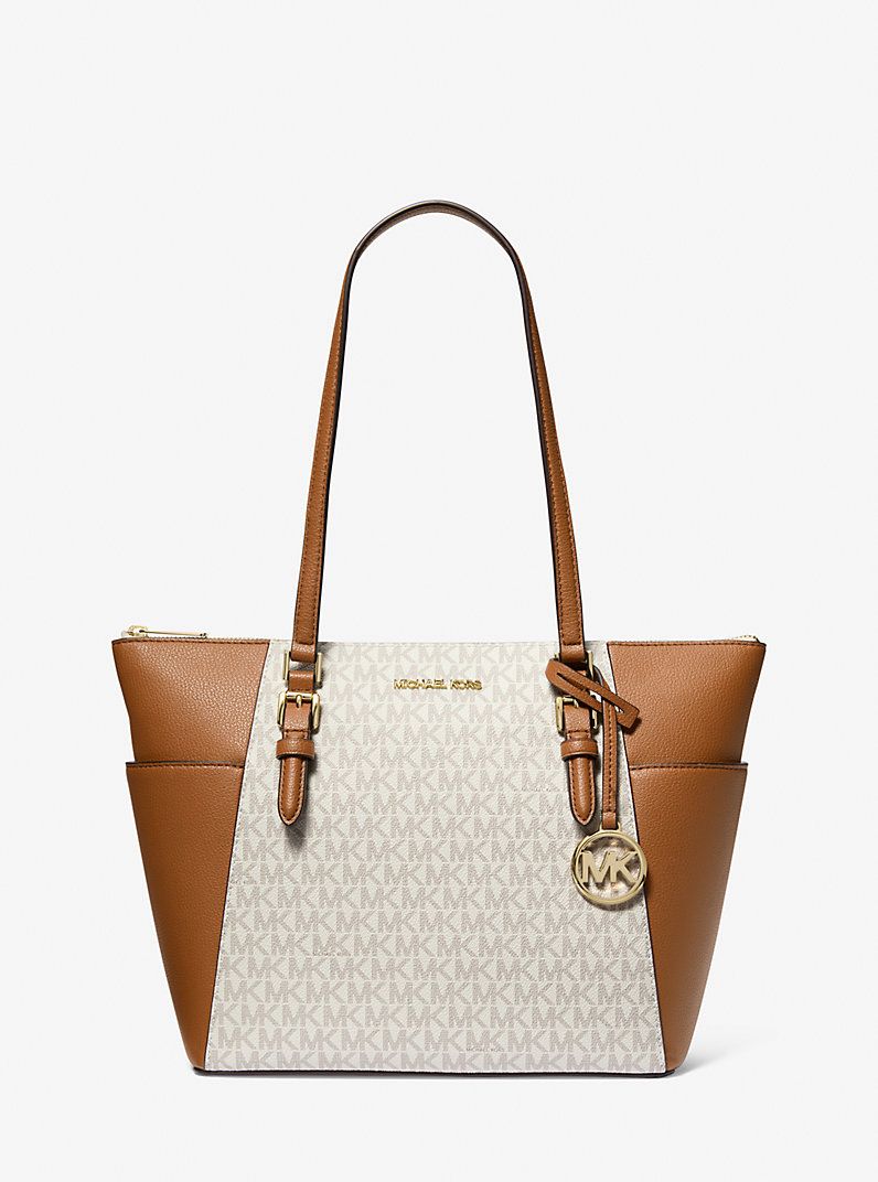 Michael Kors Charlotte Large Top Zip Tote (Signature Canvas)