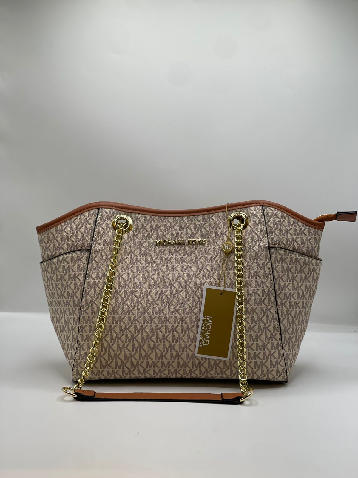 Michael-Kors Jet Set Chain Shoulder Tote (MK Signature Canvas)