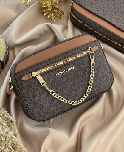 Michael Kors Jet Set Large Logo Crossbody Bag