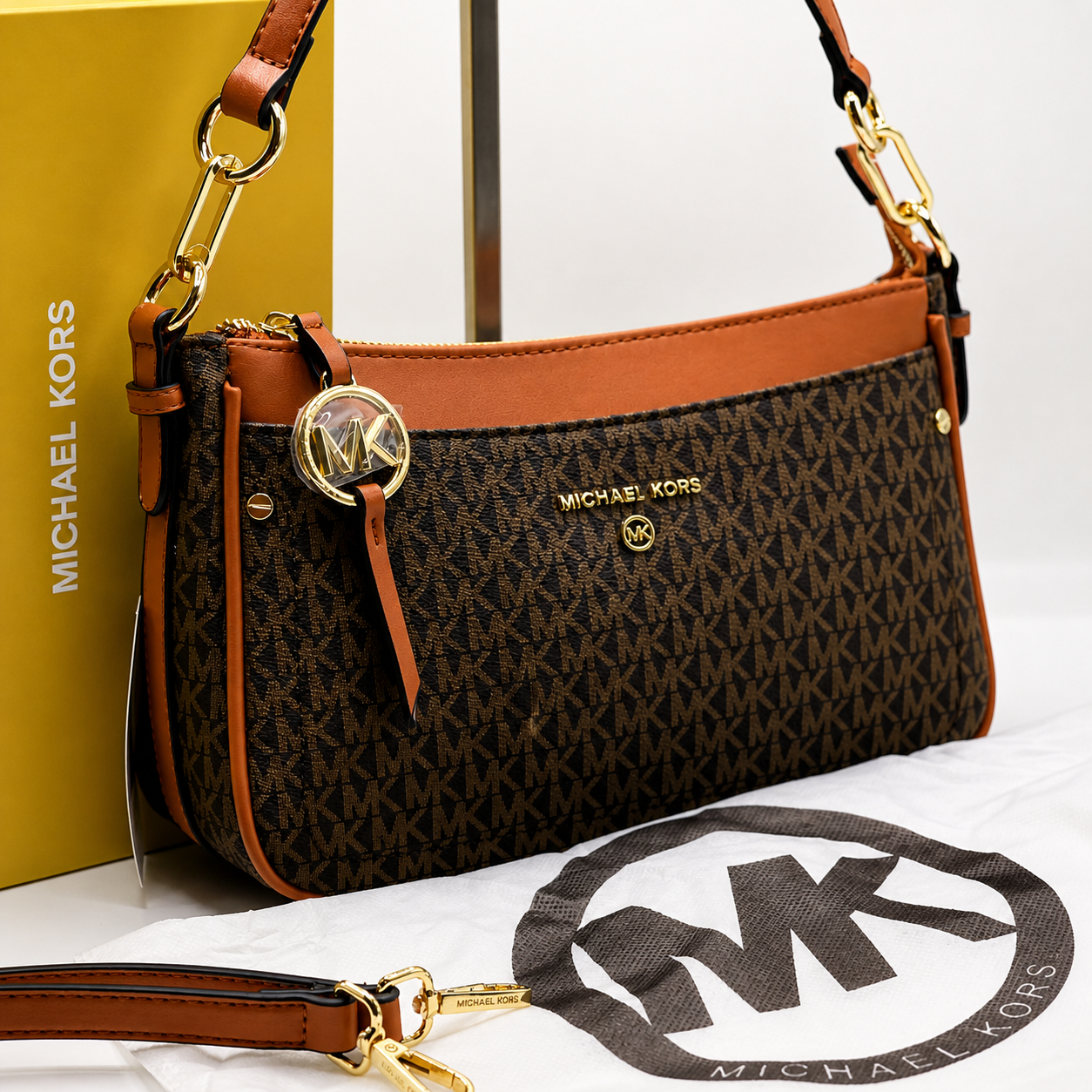 Michael Kors Jet Set Signature Logo Shoulder Bag