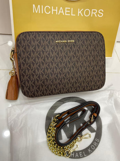 Michael Kors Jet Set Travel Large Crossbody Bag (MK Signature)