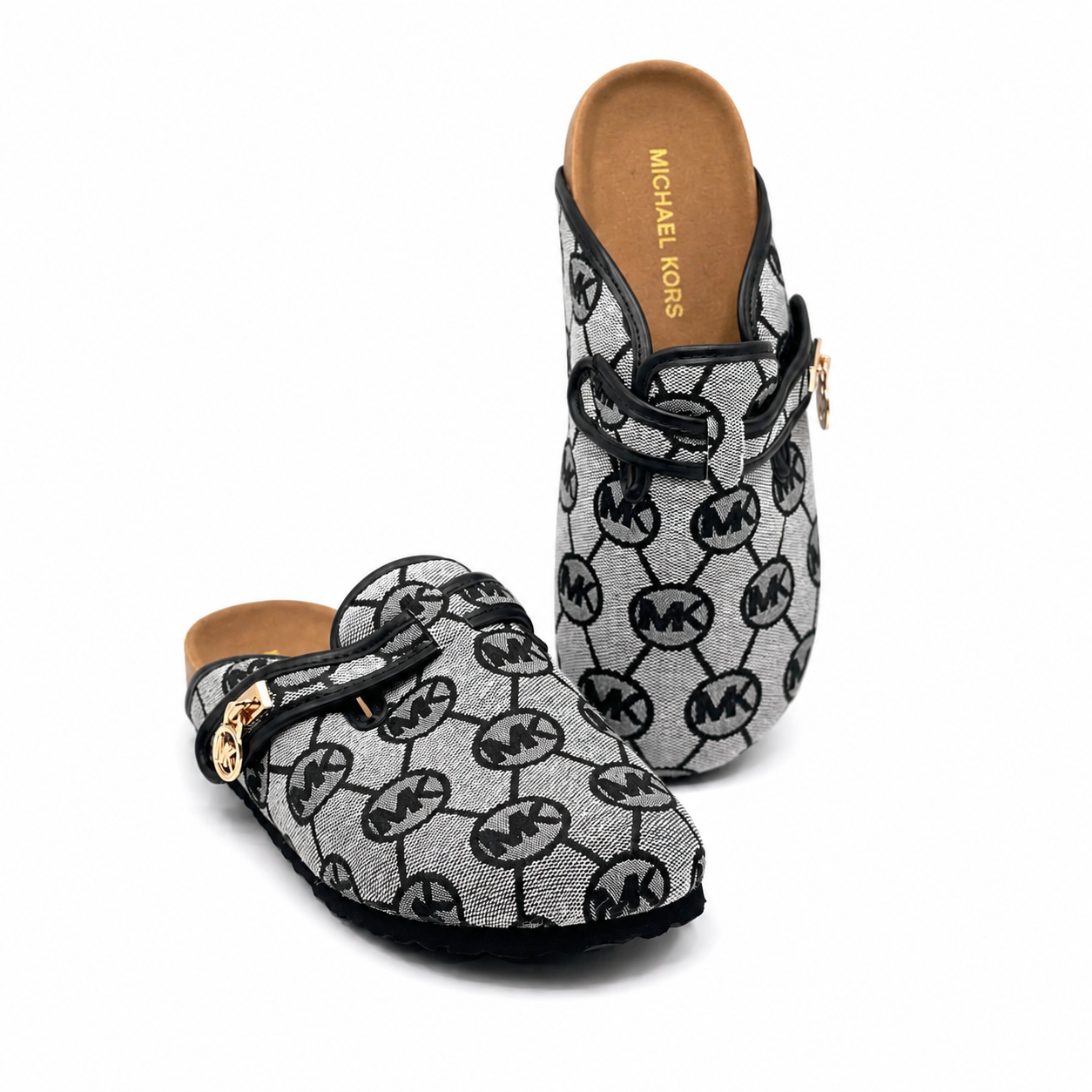 Michael Kors MK Monogram Buckle Mule Loafers
