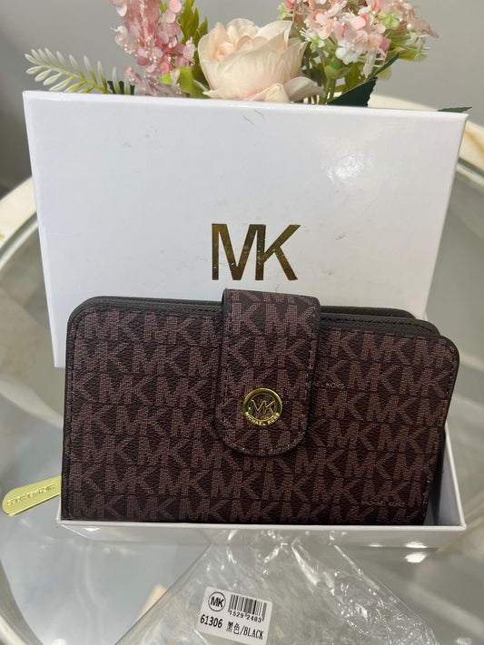 Michael Kors MK Monogram Button Wallet Style