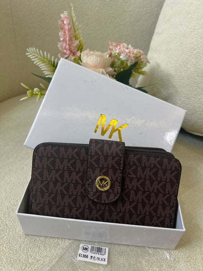 Michael Kors MK Monogram Button Wallet Style