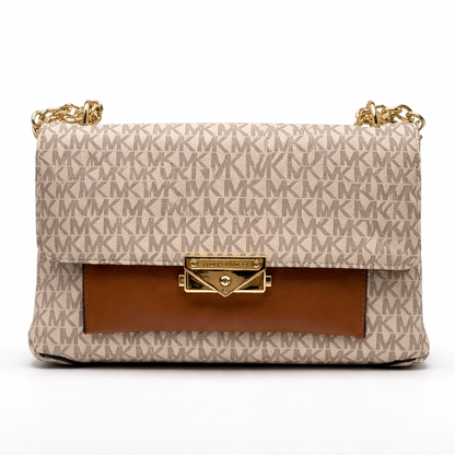 Michael Kors MK Monogram Chain Shoulder Bag