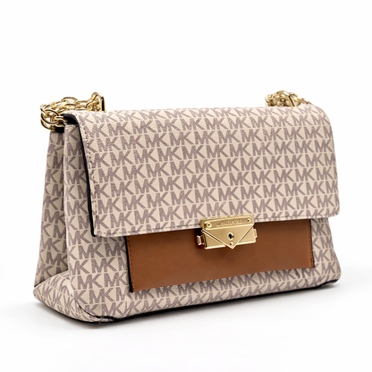 Michael Kors MK Monogram Chain Shoulder Bag