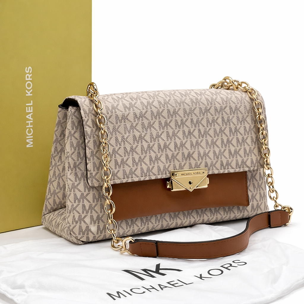 Michael Kors MK Monogram Chain Shoulder Bag