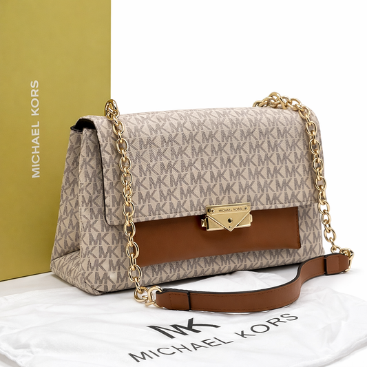 Michael Kors MK Monogram Chain Shoulder Bag