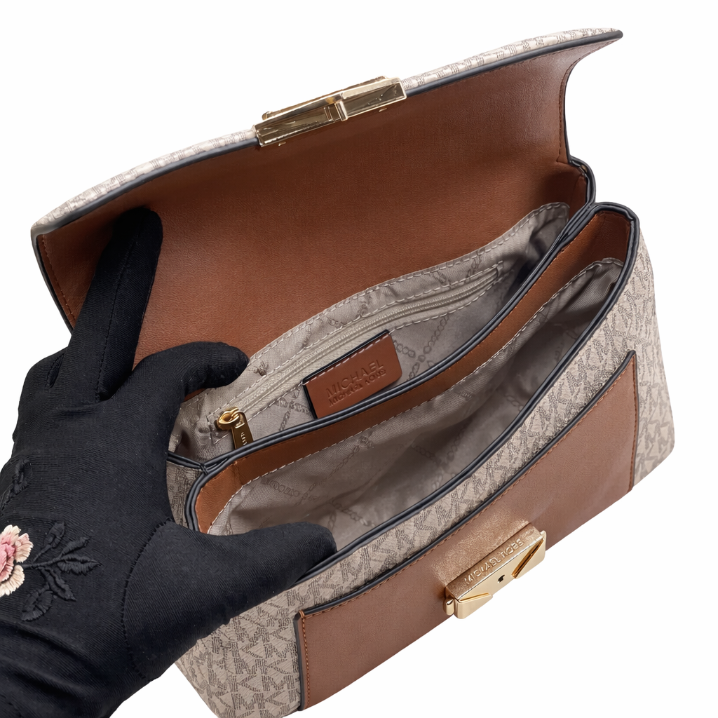 Michael Kors MK Monogram Chain Shoulder Bag