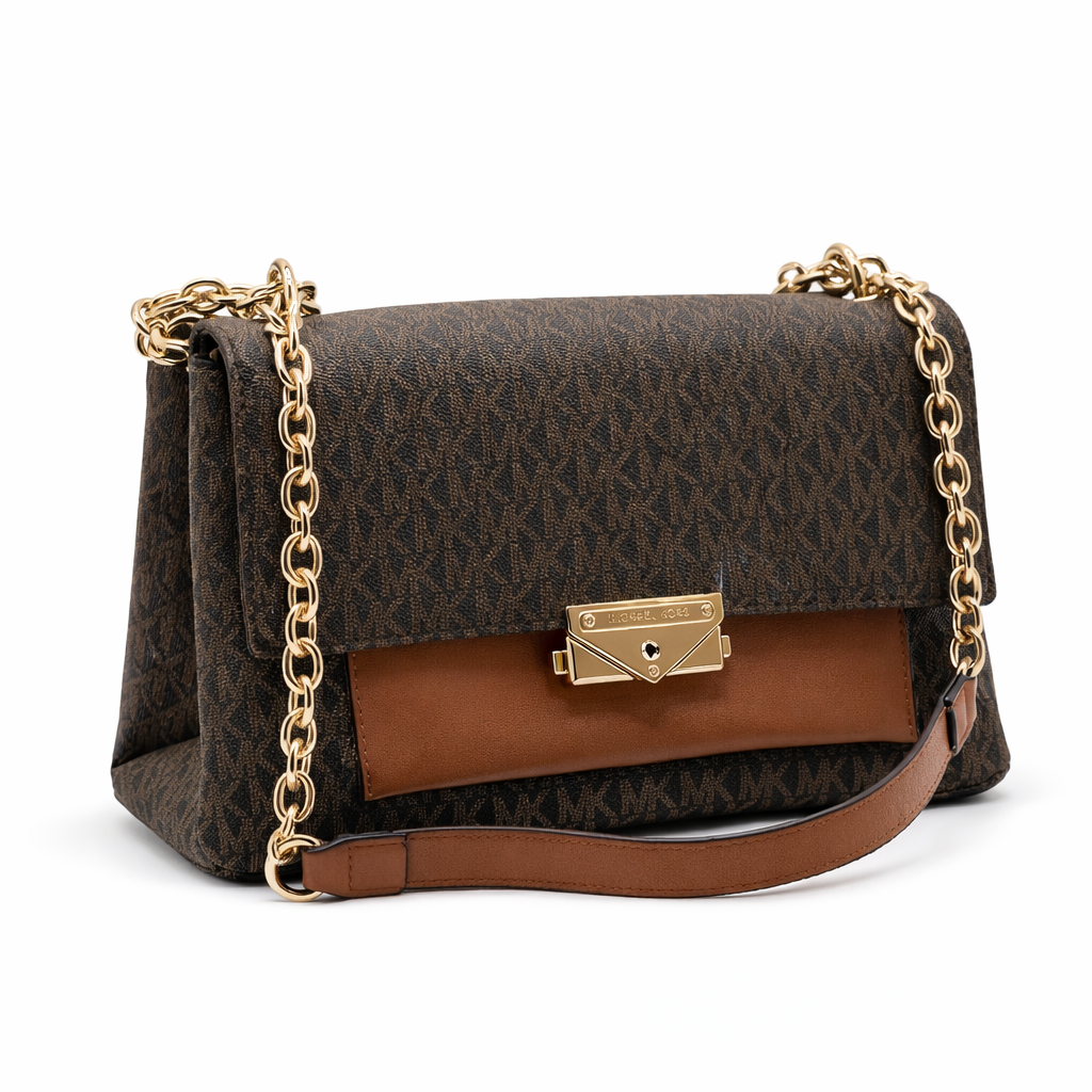 Michael Kors MK Monogram Chain Shoulder Bag