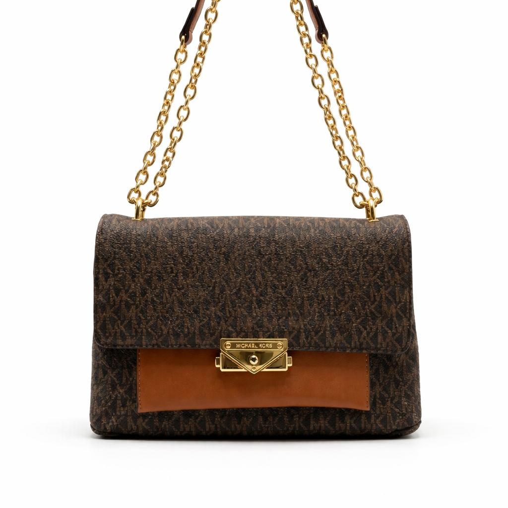 Michael Kors MK Monogram Chain Shoulder Bag