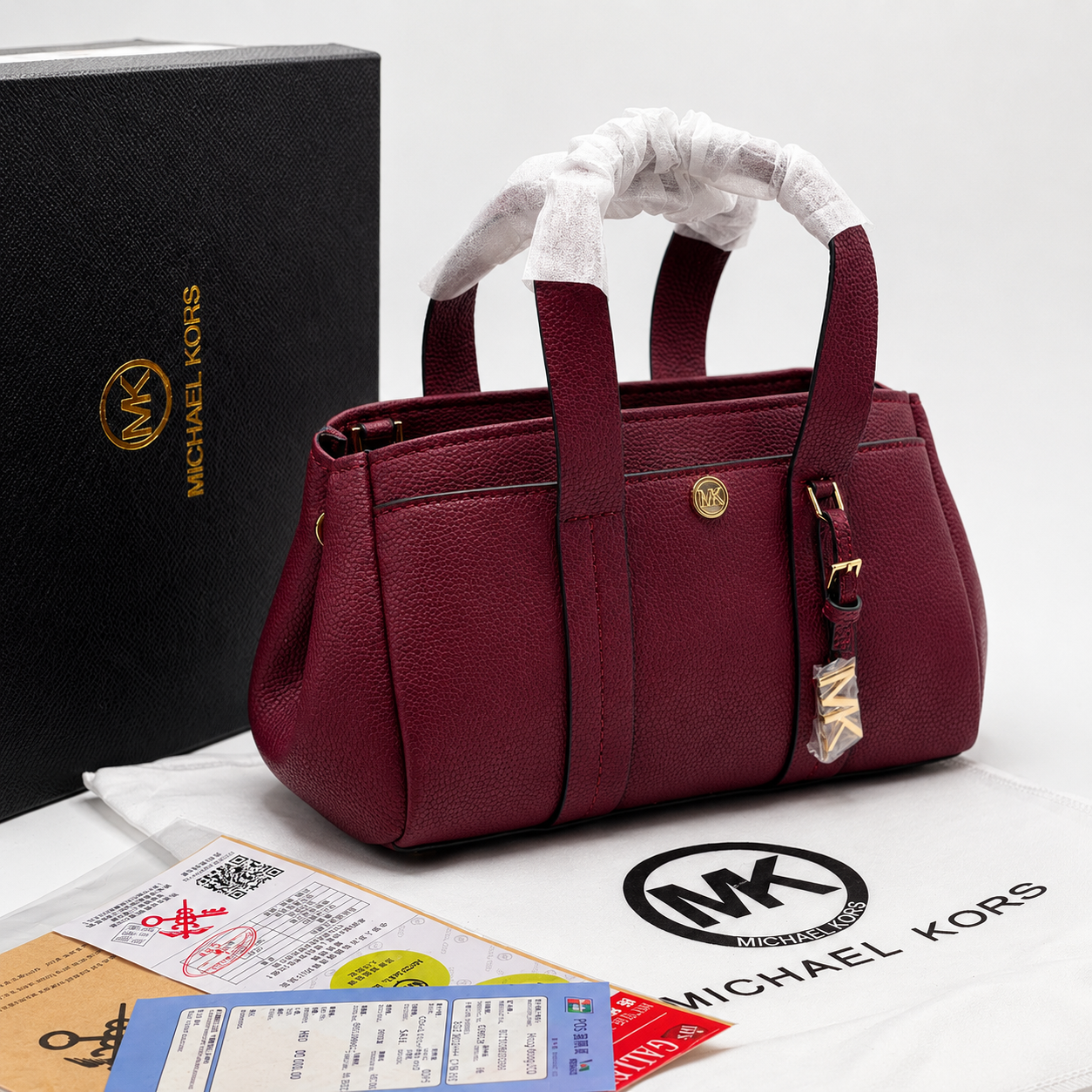 Michael Kors Mini Mercer Leather Satchel Bag