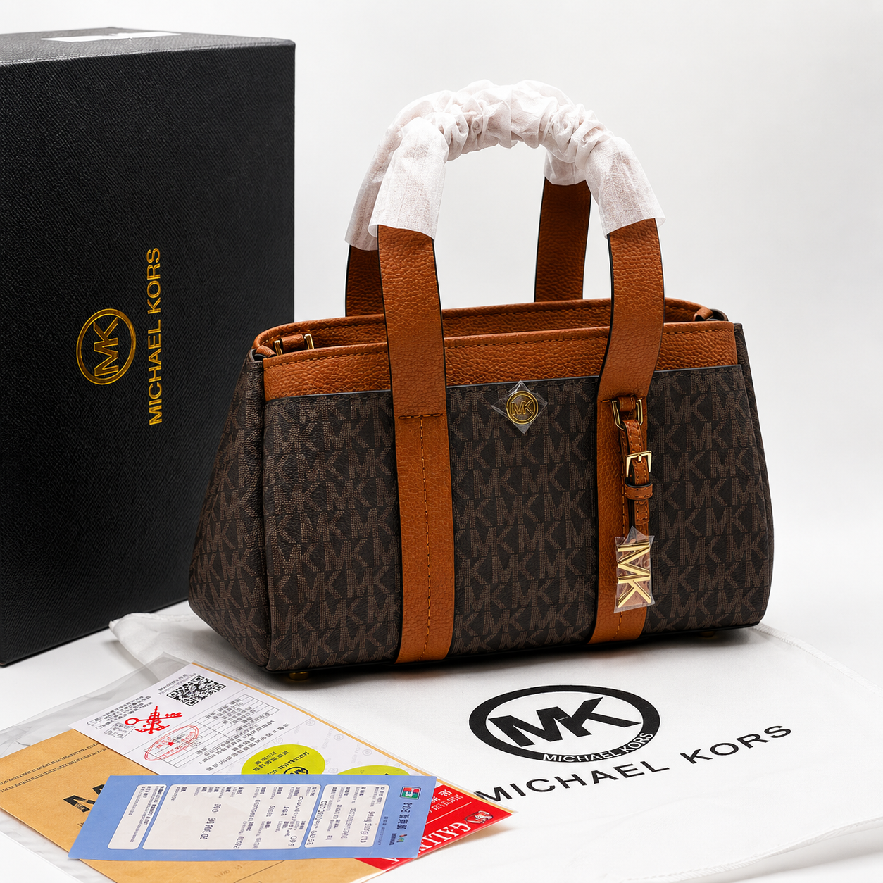 Michael Kors Mini Mercer Leather Satchel Bag