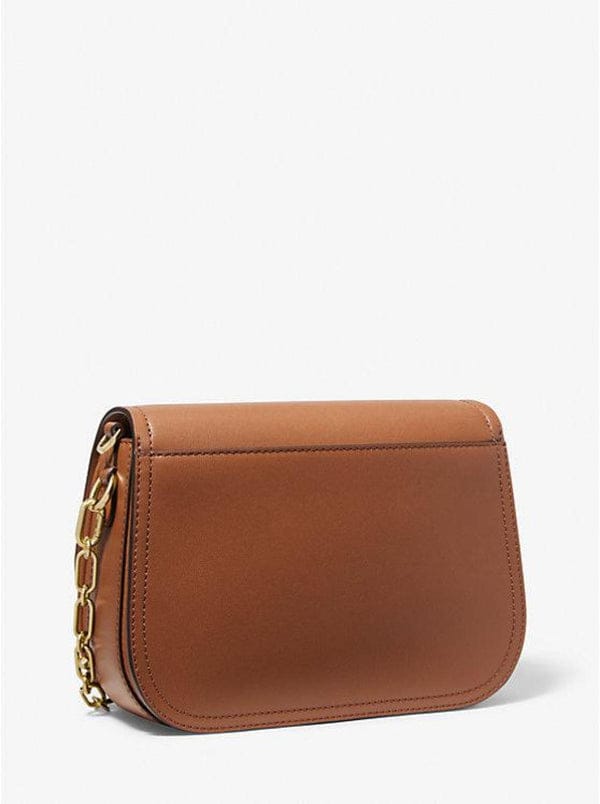 Michael Kors Parker Medium Leather Messenger Bag (Brown)
