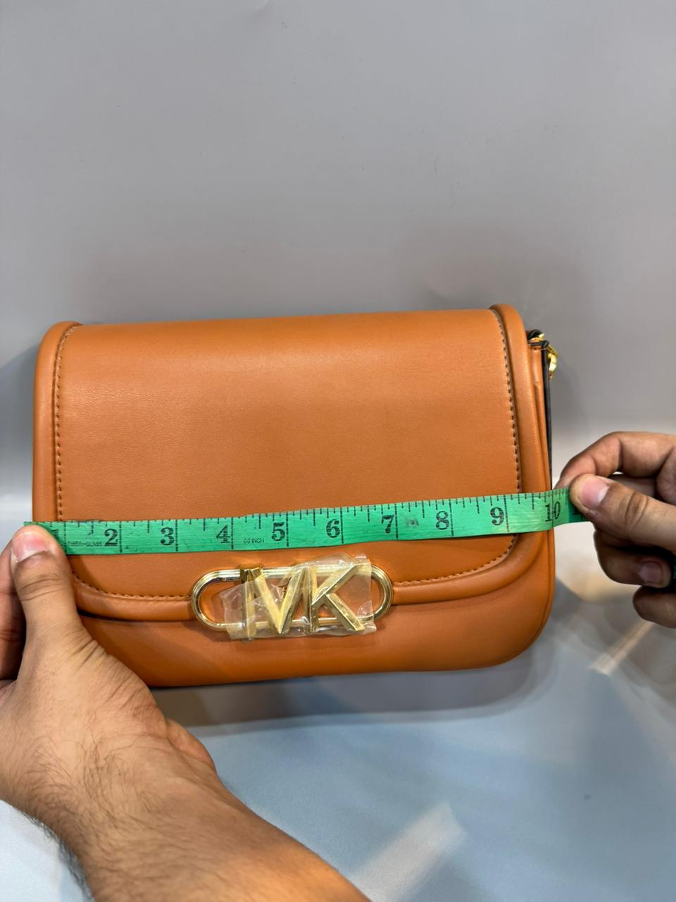 Michael Kors Parker Medium Leather Messenger Bag (Brown)