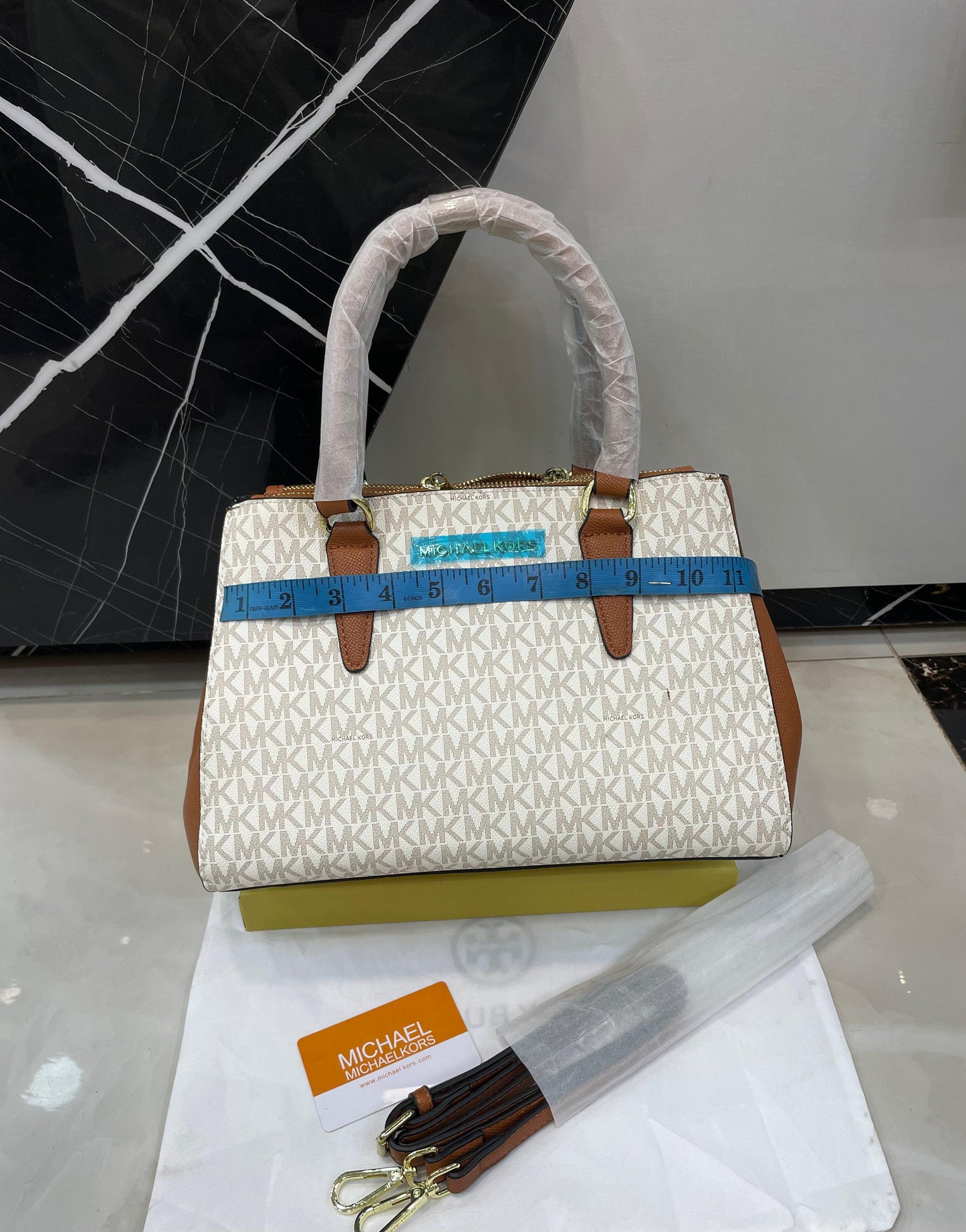 Michael Kors Style Saffiano Leather Top-Handle Tote Bag