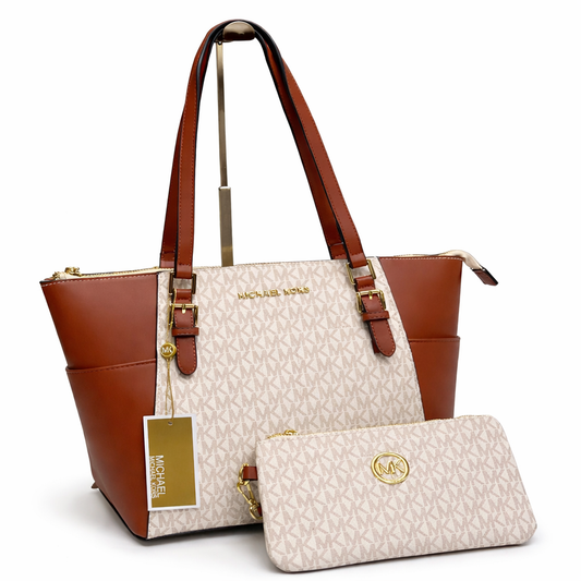 Michael Kors Charlotte Large Top Zip Tote (Signature Canvas)