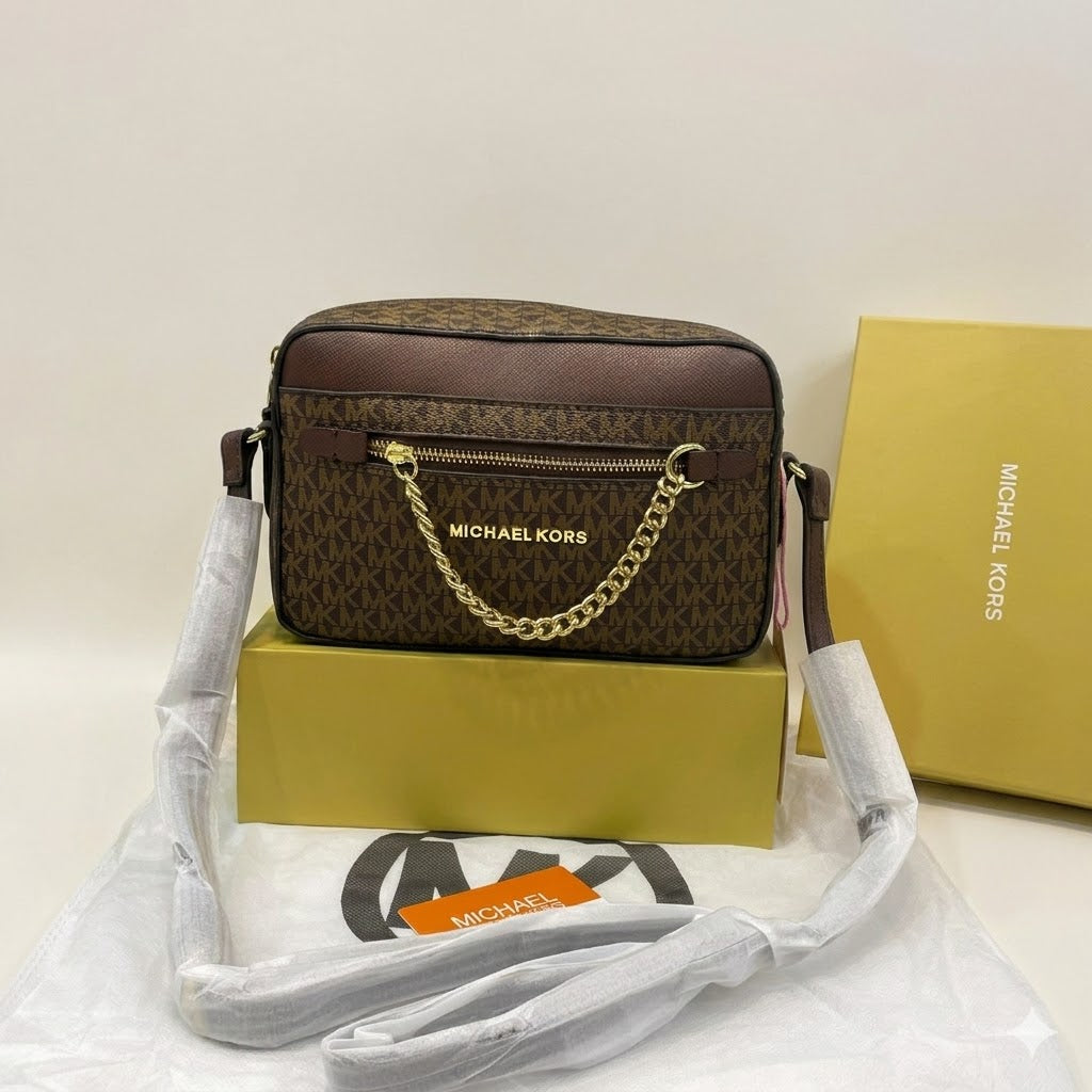 Michael Kors Jet Set Large Logo Crossbody Bag