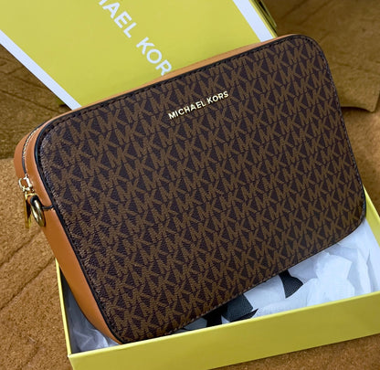 Michael Kors Jet Set Travel Large Crossbody Bag (MK Signature)