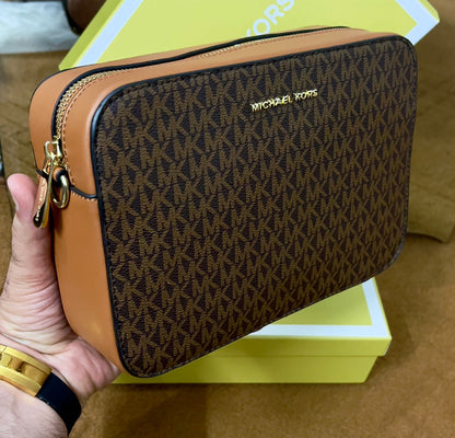 Michael Kors Jet Set Travel Large Crossbody Bag (MK Signature)