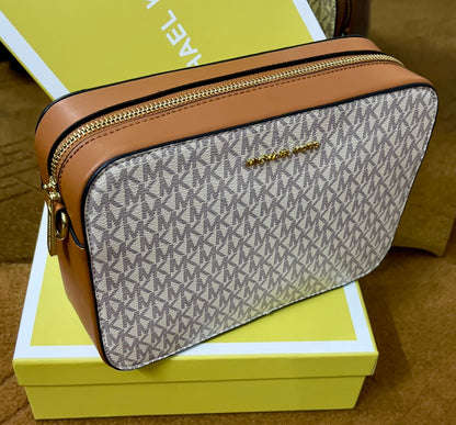 Michael Kors Jet Set Travel Large Crossbody Bag (MK Signature)