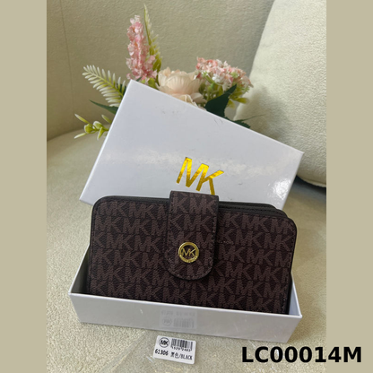 Michael Kors MK Monogram Button Wallet Style