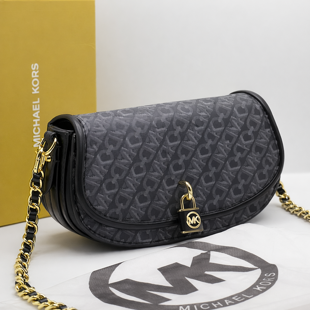 Michael Kors Mila Small Empire Signature Logo Shoulder Bag