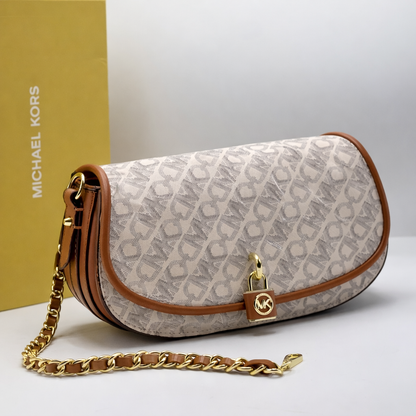 Michael Kors Mila Small Empire Signature Logo Shoulder Bag