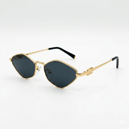 Miu Miu Modern Hexagon Metal Sunglasses