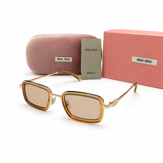 Miu Miu Square Rectangle Frame Sunglasses Style