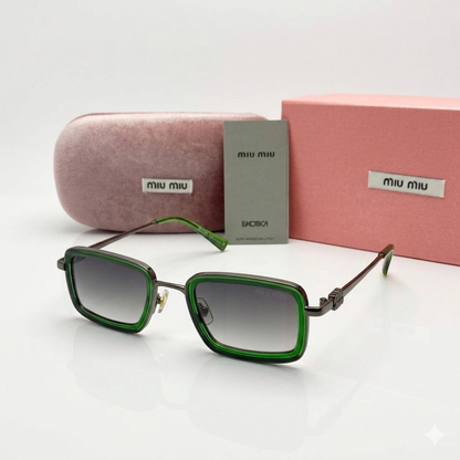 Miu Miu Square Rectangle Frame Sunglasses Style