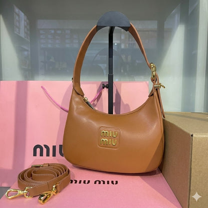 Miu Miu Wander Leather Hobo Bag